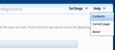 The MySQL Cluster Auto-Installer Help menu, expanded.