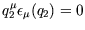 $q_2^{\mu}
\epsilon_{\mu}(q_2)=0$