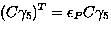 $\left( C \gamma_5 \right)^T =\epsilon_P
C \gamma_5 $