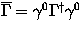 $\overline{\Gamma}=\gamma^0 \Gamma^{\dagger} \gamma^0$